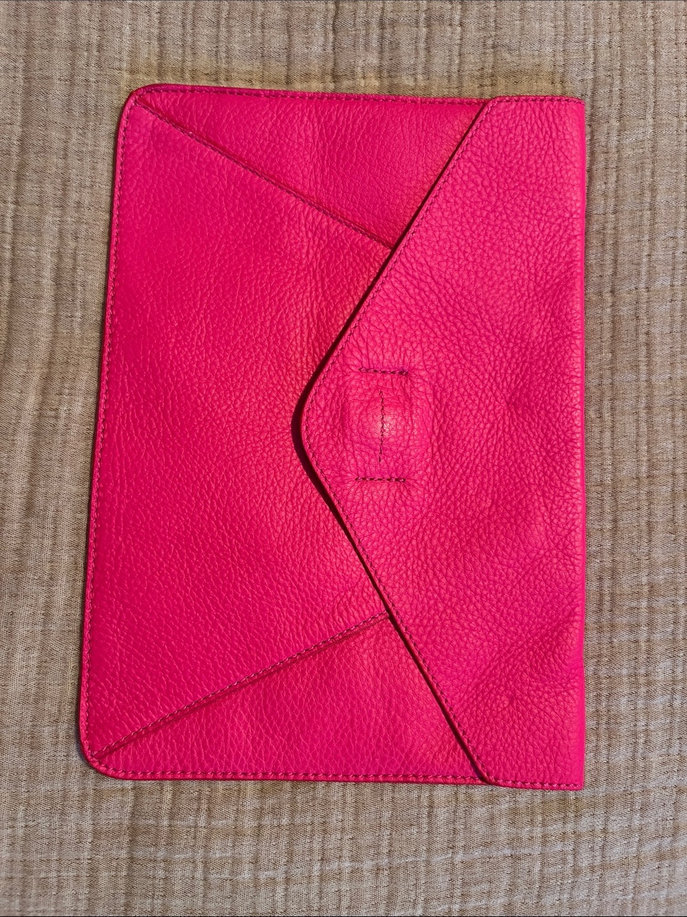 Gap Hot Pink Leather Envelope Clutch